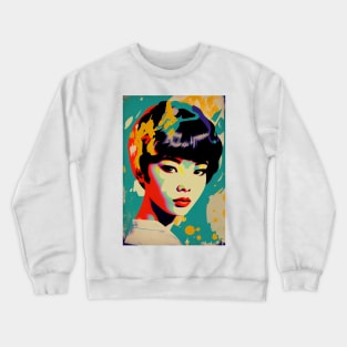 Vintage woman in pop-art style Crewneck Sweatshirt